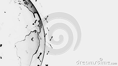 Global network network connection the world abstract 3D rendering satellites starlink. satellites create oneweb or Stock Photo