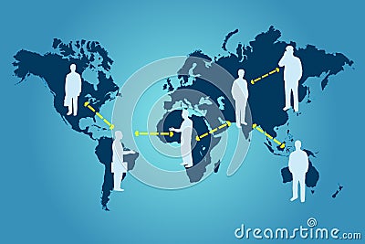 Global Networking Vector Illustration