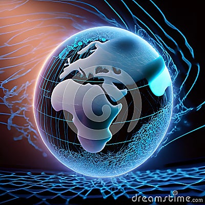 Global Networks net connecting the world Stock Photo