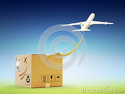 Global packages delivery and international parcels transportation concept Stock Photo