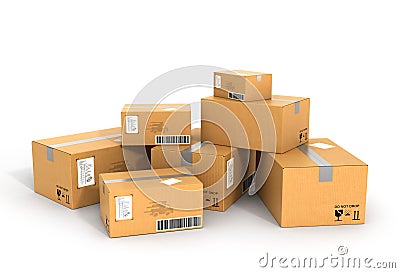 Global packages delivery Stock Photo