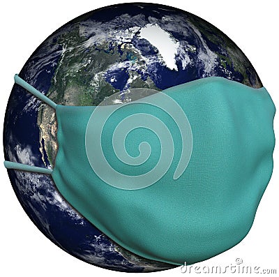 Global Pandemic, Mask, Coronavirus, Isolated, COVID-19 Stock Photo