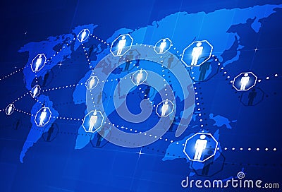Global People Connection Stock Photo