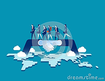 Global people connection, Social diversity concept Vector Illustration