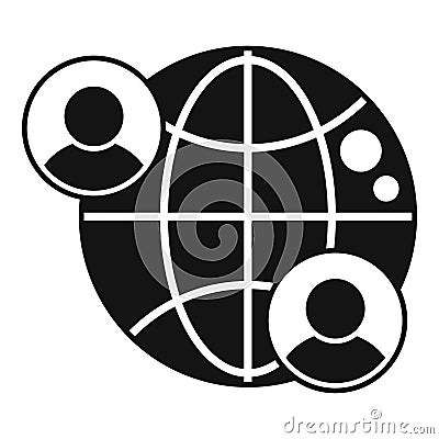 Global people market icon simple vector. Segment target Stock Photo