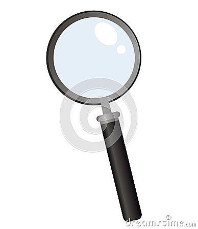 Magnifier search icon-gear sign,magnifier sign-research illustration-zoom. Vector illustration on white background Vector Illustration