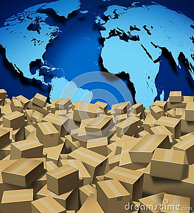 Global Shipping Stock Photo