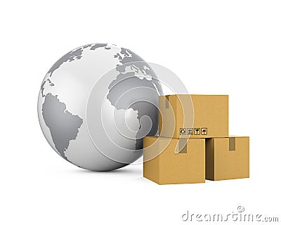 Global Shipping Illustration Stock Photo