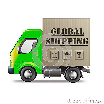 Global shipping package international trade Stock Photo