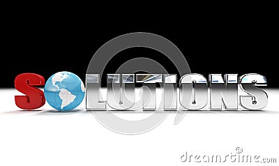 Global solutions Stock Photo