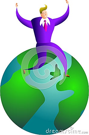 Global success Cartoon Illustration