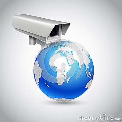 Global surveillance concept Vector Illustration