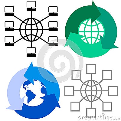 Global Symbols Vector Illustration