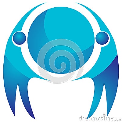 Global team logo Vector Illustration