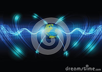 Global telecoms concept background Vector Illustration