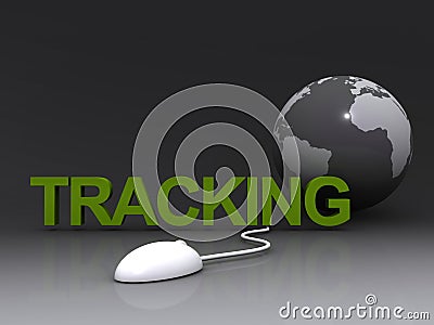 Global tracking concept Stock Photo
