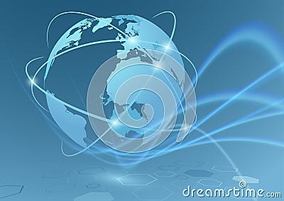 Global trade connections travel communication rela Vector Illustration