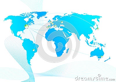 Global trade relations Vector Illustration