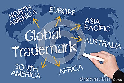 Global Trademark Stock Photo