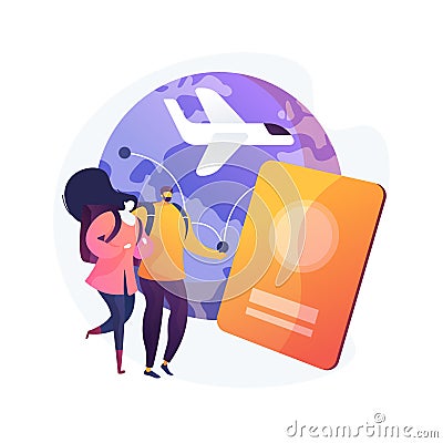 Global travelling abstract concept vector illustration. Vector Illustration