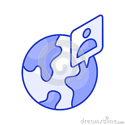 Global user isometric vector design ready to use and download Vector Illustration