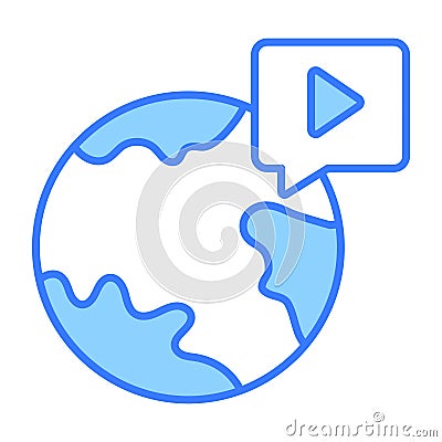 global video chat icon modern illustration Vector Illustration