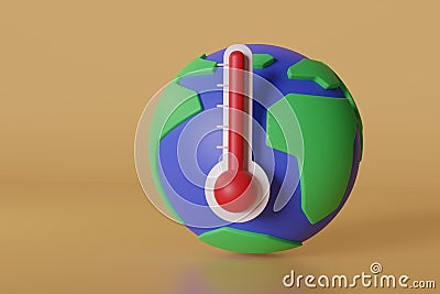Global warming concept : Rising global temperatures Stock Photo