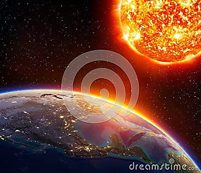 Global warming in Usa Stock Photo