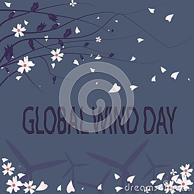 Global wind day Vector Illustration