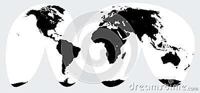 Global world peeled off earth map graphic isolated vector art icon symbol Vector Illustration