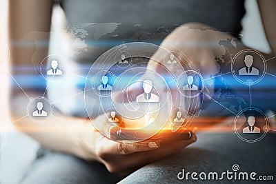 Global Worldwide Communication Businesss Network Technology Internet concept Stock Photo