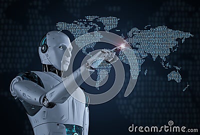 Globalization technology concept Stock Photo