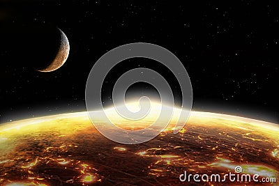 Globally warmed earth Stock Photo