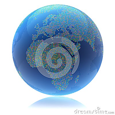 Globe abstract dotted Europe Stock Photo