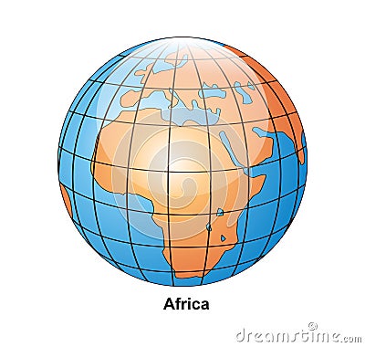 Globe Africa Vector Illustration