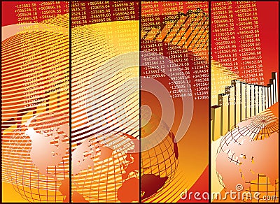 Globe Business Background Vector Illustration