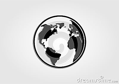 Globe design vector atlas silhouette Stock Photo