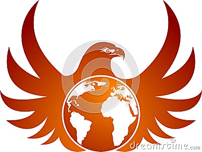 Globe eagle Vector Illustration