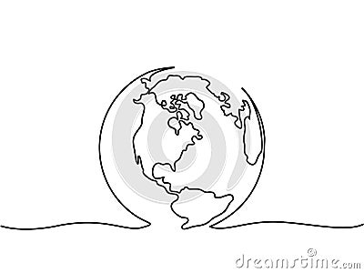 Globe of the Earth Vector Illustration