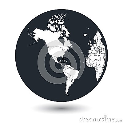 Globe earth vector icons on white background Vector Illustration