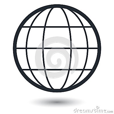 Globe earth vector icons on white background Vector Illustration