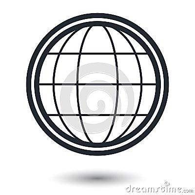 Globe earth vector icons on white background Vector Illustration