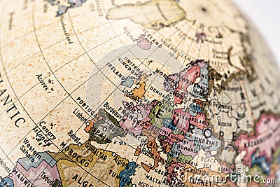 Globe Europe Stock Photo