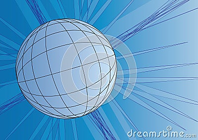 Globe grid blue Stock Photo