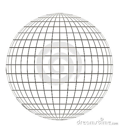 Globe with grid Vector Illustration