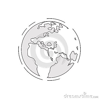 Globe icon. Earth sign. Vector Illustration