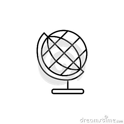 Globe icon element of school icon for mobile concept and web app. Thin line globe icon can be used for web and mobile. Premium Stock Photo