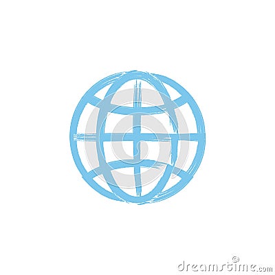 The globe icon. Globe symbol Vector Illustration