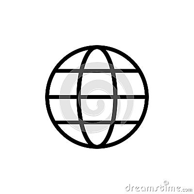 Globe Icon in trendy flat style isolated on white background. World globe symbol for your web site design, logo, app, UI Vector Illustration