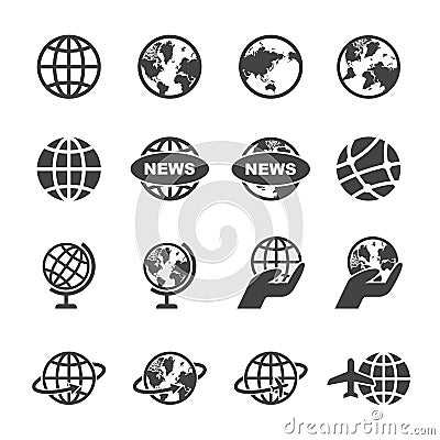 Globe icons Vector Illustration